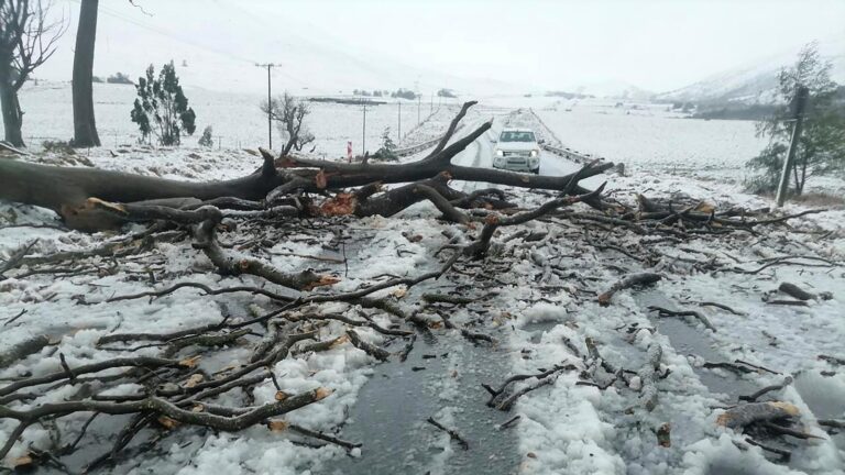 At least seven people were killed and floods and snow
