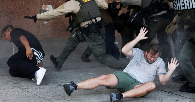 Russia amplifies conspiracy theories about la protests