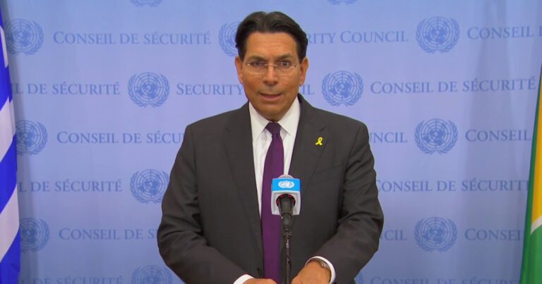 The un ambassador of israel says we acted with "incredible